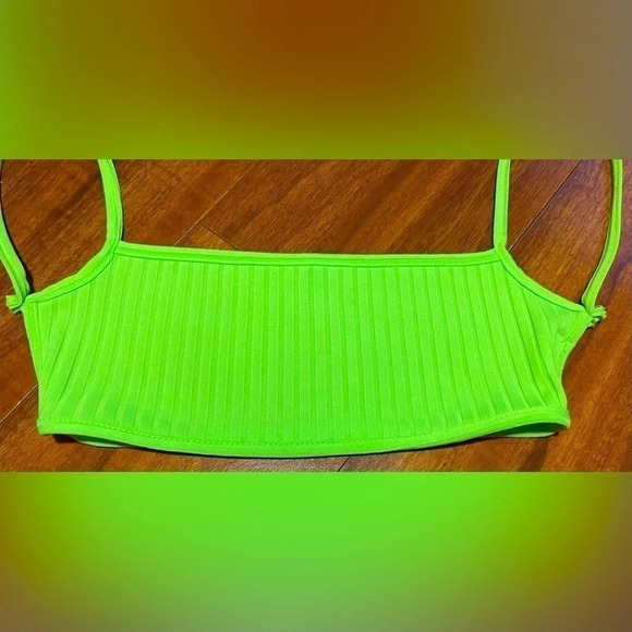 Pretty Little Things Fluorescent Green Top - Picture 3 of 3